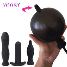 Vetiry-grande dildo inflável grande., brinquedo sexual feminino com plug anal expansível. 2024 - compre barato