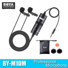 BOYA-Micrófono de BY-M1DM con Cable de 6M, solapa Lavalier de doble cabeza, con Clip, para videocámaras DSLR, Canon, Nikon, iPhone, grabación VS BY-M1 2024 - compra barato