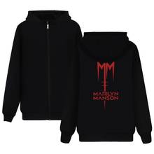 Sudadera con capucha de la banda de Rock para hombre, de manga larga con cremallera, ropa Industrial de música de Metal, chaqueta de Marilyn Manson 2024 - compra barato