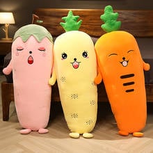 100/120cm Soft Cute Fruits Pineapple Carrot Strawberry Plush Toy Stuffed Cartoon Plant Doll Long Sleeping Pillow Cushion Gifts 2024 - buy cheap