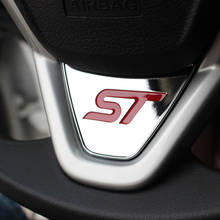ABS Хромированная наклейка на руль с блестками логотип ST обложка для Ford Fiesta Ecosport 2009-2015 автомобильные аксессуары 2024 - купить недорого