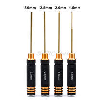 4PCS/Set RC Tools 4 pcs hex screw driver set titanium plating hardened 1.5 2.0 2.5 3.0mm screwdriver For RC helicopter Rc toys 2024 - buy cheap