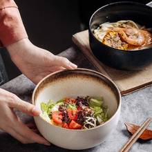 Японская керамическая миска, посуда, креативная Бытовая миска для лапши, коммерческая миска для риса, миска для рамен, миска для супа в ресторане с крышкой 2024 - купить недорого