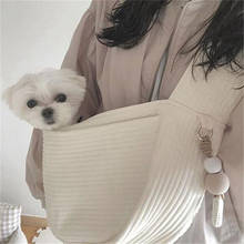 Bolsa transportadora para gato/cachorro, feita à mão, respirável, de lona, para viagem, de ombro 2024 - compre barato