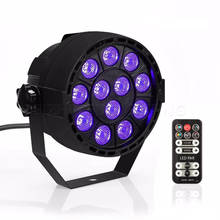Novo 36w uv led luz de palco luz preta par com som remoto ativo 12 leds auto dmx spotlight lâmpada para discoteca dj clube mostrar