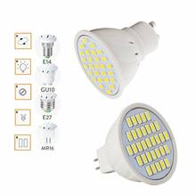 GU10 MR16 E27 LED Lamp E14 Spotlight Bulb 24 27 33 leds lampara 220V GU 10 5730 SMD bombillas led MR16  Lampada Spot light Lamp 2024 - buy cheap