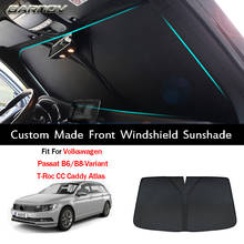 Car Special Front Windshield Sunshade Double Insulation Custom Made Fit For Volkswagen Passat B6/B8-Variant T-Roc CC Caddy Atlas 2024 - buy cheap