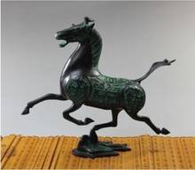 Porquinho chinês antigo e requintado com estátua em bronze cavalo tamanho: 21x24 (cm) 2024 - compre barato
