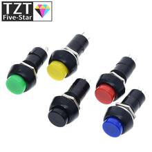 TZT-botón de encendido y apagado, interruptor momentáneo 3A, 150V, negro, azul, rojo, verde, amarillo, 12mm, sin bloqueo, 1 paquete = 5 piezas, PBS-11B, 2PIN 2024 - compra barato