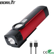 BORUiT XPE COB LED Portable Flashlight with 2pcs 395nm UV light Torch 4-Mode Rechargeable Work Light with Magnetic Lamp 2024 - buy cheap