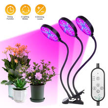 Dimmable LED Plant Grow Light 3 Heads Timing Full Spectrum Light USB Phyto Grow Tube Lamp Greenhouse Flower Fitolampy Box Tent 2024 - buy cheap