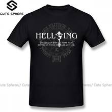 Camiseta Hellsing para hombre, camisa de manga corta con estampado divertido de Hellsing, funda de teléfono más 1, grande, 100 de algodón, de verano 2024 - compra barato