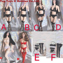 1/6 Scale Woman Bikini   stockings underwear Lace underwear garter sleeves bikini set for 12 inches Female Doll seamless Body 2024 - buy cheap