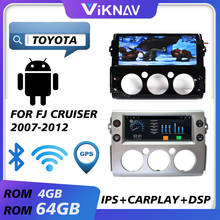 Radio con gps para coche, reproductor multimedia con android, unidad principal de audio, autorradio, pantalla táctil hd, para toyota fj cruiser 2007-2012 2024 - compra barato