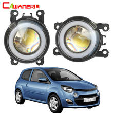 Cawanerl For Renault Twingo Hatchback 2007-2015 Car 3000LM LED Fog Light COB Angel Eye Daytime Running Light H11 12V 2 Pieces 2024 - buy cheap