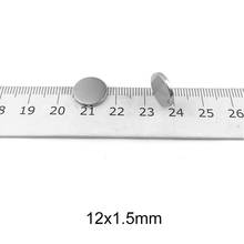 Imanes de neodimio redondos y pequeños, imanes N35 Mini Super raros de 12X400, 20-1,5 unidades, 12mm x 1,5mm 2024 - compra barato