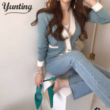 2021 Autumn Winter Women Sweater Cardigans Oversize V neck Knit Cardigans Girls Outwear Korean Chic Tops 2024 - buy cheap