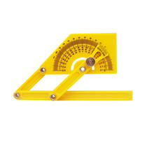 1 Pcs Yellow Template tool angle Protractor Scale tool  angle 180 degree ruler Foldable easy to carry Measuring supplies 2024 - buy cheap