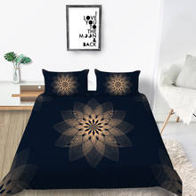 Classical Bedding Set King Size 3D Geometric Black Floral Duvet Cover Queen Twin Full Single Double Unique Design Bed Set 2024 - buy cheap