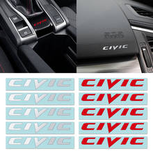 Pegatinas de níquel cromado para coche Honda Civic Accord CRV Hrv Jazz, 10 Uds., insignia, emblema, accesorios 2024 - compra barato