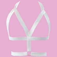 Soft Bride Body Harness Sexy Open Chest Bondage Body Cage Belt White Wedding Lingerie Goth Harness Woman Cage Bra 2024 - buy cheap