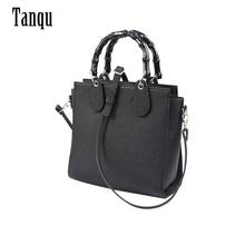 2020 Tanqu New O bag Double Style bag With Bamboo Shape Handle For PU Leather Obag Waterproof Women Bag 2024 - buy cheap