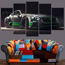 Canvas Wall Art 5 Piece Prints Grey Super Sports Car Modular Modern Decor Posters Pictures Home Living Room Decoration Paintings 2024 - buy cheap