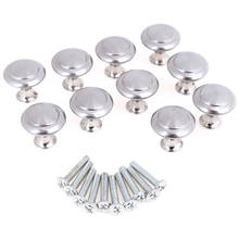 10pcs/set Round Cabinet Knobs Stainless Steel Drawer Knobs Kitchen Cupboard Pull Handles Furniture Hardware Accessory 2024 - buy cheap