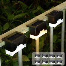 Cerca solar luzes led jardim ao ar livre deck escada passo 2leds lâmpada solar à prova dwaterproof água luzes do pátio decoração para casa lâmpadas de parede solar 2024 - compre barato