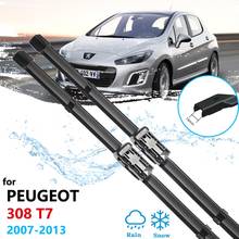Car Wiper Blades for Peugeot 308 308SW 308CC MK1 T7 2007~2013 Front Windscreen Brushes Accessories 2Pcs 2008 2009 2010 2011 2012 2024 - buy cheap