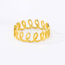Anel dourado minimalista 2019, anel feminino de ouro rosé, presente de natal para homens e mulheres 2024 - compre barato