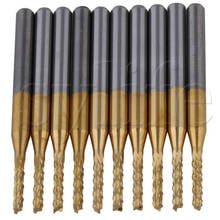 10pcs 3.175mm Titanium Coated Carbide Engraving Bit CNC/PCB Blade Dia 1.9mm 2024 - buy cheap