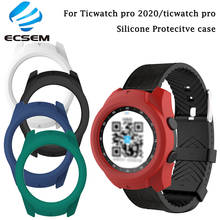Capa protetora para relógio de silicone, acessório de capa de borracha macia para relógio inteligente ticwatch pro 2020, capa anti-choque para ticwatch pro 2024 - compre barato