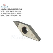 VBMT110304 PCD VCGT110304 PCD VBGT110304 PCD CBN Diamond Insert CNC Lathe Tool turning Diamond Insert tool High Hardness 2024 - buy cheap