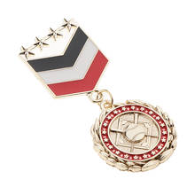 Винтажная Звезда Медаль значок-Подвеска Костюм Униформа военный мужской женский брошь с застежкой для вечеринки 2024 - купить недорого