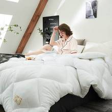 New 100% White Superfine Fiber Winter single double Quilt Comforter Polyester Blanket Duvet Filling Cover Twin Queen King Size 2024 - buy cheap