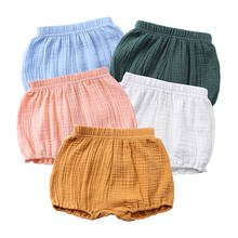 Pantalones cortos para bebé recién nacido, bombachos de algodón y lino, triangulares, sólidos, para primavera y verano, 0-3 años 2024 - compra barato