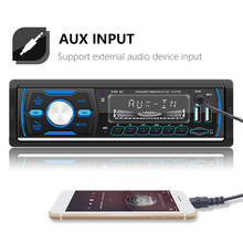 Reproductor MP3 estéreo de 1DIN para coche, unidad principal de Autoradio con Bluetooth, USB, AUX, Radio FM, efecto de sonido estéreo 2024 - compra barato