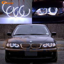 Для BMW E46 3 серии Sedan Wagon HID фары 1999-2004 отличное Ультра яркое освещение COB комплект светодиодов «глаза ангела» halo кольца 2024 - купить недорого