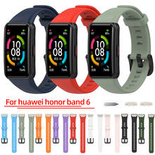 Correa de silicona para reloj inteligente Huawei Honor Band 6, banda de repuesto para pulsera deportiva, accesorios para pulsera, Band6 2024 - compra barato