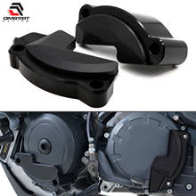 QMSTART-cubierta de Carcasa de motor de carreras, Protector de embrague de estator, Protector deslizante de almohadilla de choque para KTM Adventure 1050 1090 1190 Super ADV 1290 2024 - compra barato