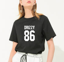 DRIZZY 86-Camiseta divertida de algodón para Mujer, Camiseta de manga corta con cuello redondo, Camiseta informal para Mujer, Camiseta holgada para Mujer, Tops para Mujer 2024 - compra barato