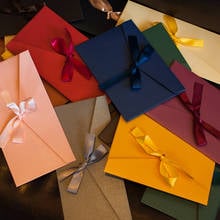 10pcs/lot Vintage Ribbon Pearl Paper Envelopes 12 Colors Kraft Envelope for Wedding Invitation Envelope Gift Envelope 2024 - buy cheap