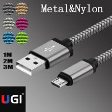 UGI 1/2/3Pack USB кабель для зарядки Micro USB кабель Android алюминиевый сверхмощный кабель для передачи данных Snyc зарядное устройство для Samsung Oneplus Xiaomi 2024 - купить недорого