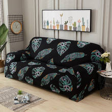 Capa de sofá cor preta, capa de poliéster elástica, cobertura para bancada, móveis, natal, decoração para casa 2024 - compre barato
