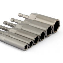 6Pcs Electric Drill 6mm-17mm 80mm Length Extra Deep Bolt Nut Bit Set Metric 1/4 Hex Shank Impact Socket Adapter for Power Tools 2024 - buy cheap