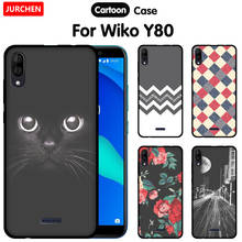 JURCHEN Phone Case For Wiko Y80 Case Y 80 Cartoon Printed Black Matte Soft TPU Silicone Back Cover For Wiko Y80 Case 5.99 inch 2024 - buy cheap