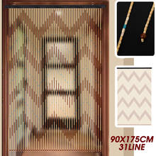 31 Line Wooden Bead Curtain 90x175cm Fly Screen 4 Wave Handmade Wooden Blinds For Hallway Living Room Door Window Gate Divider 2024 - buy cheap