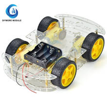 Kit de carro inteligente 4x4, para arduino, com codificador de velocidade, brinquedo elétrico, controle remoto 2024 - compre barato