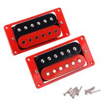 1 Set Of 2Pcs Red & Black Humbucker Double Coil Pickups Neck Bridge for Lp Electric Guitar Pickups 2024 - buy cheap